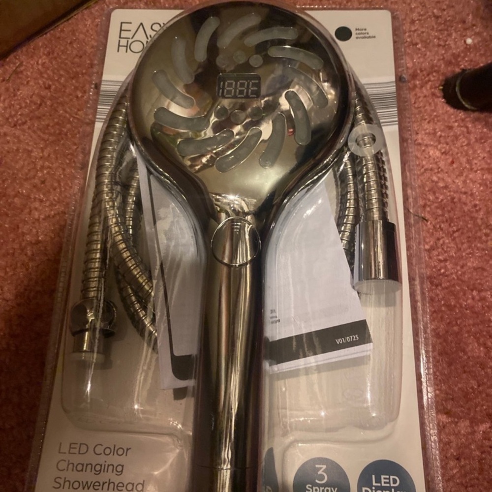 Easy Home LED Color Changing Showerhead - Silver